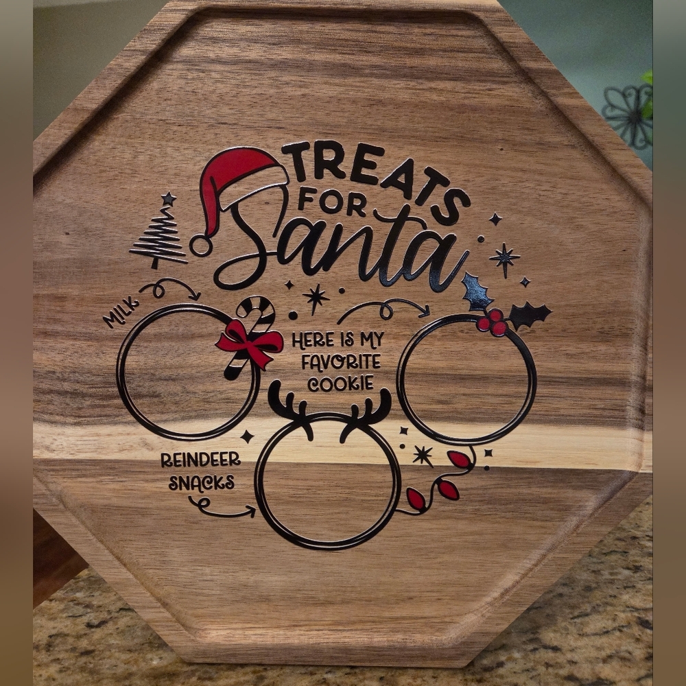 Treats for Santa tray. Handmade. New